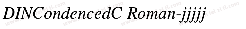 DINCondencedC Roman字体转换